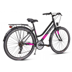 Trekingový bicykel 28" VELLBERG TRIP čierno-ružový 17"